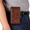 Luxury Leather Card Slot Flip Mobile Phone Belt Clip Case Men Waist Bag