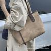 Contrasting color tote bag women's large-capacity 2025 new summer versatile casual shoulder bag, high-end sense work commuter bag