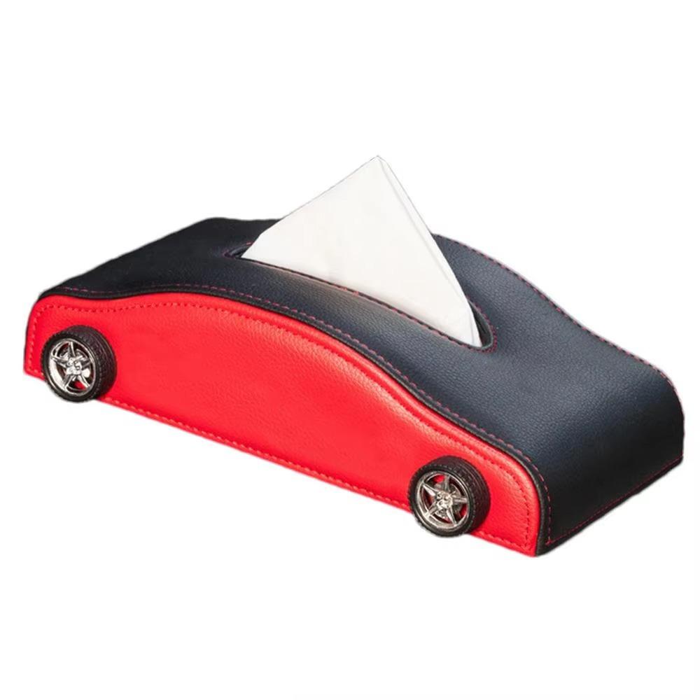 Simulated Tire Tissue Dispenser Decorative Car Leather Tissue Organizer Auto Napkin Holder Office