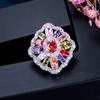 Colored Ring Aaa Zircon Platinum Plated Ladies Ring Jewelry
