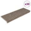 VidaXL Self-adhesive Stair Mats 30 Pcs 65x21x4 Cm Dark Beige, Tread, Tread Carpet 3365890
