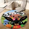 Personalized B-Bing Bunny Round Chair Office Rug - Perfect for Mat, Office Chair & More - Ideal Gift for Birthdays and Holidays