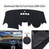 Коврик на приборную панель для Ford Fiesta 2009-2016 без проекционного дисплея, противоскользящее покрытие, защитный козырек на приборную панель