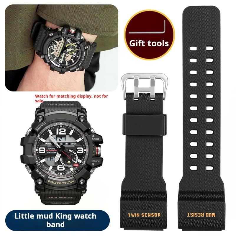 Ремешок для часов GWG1000 Для Casio G-Shock Маленький Mud King GG-1000 GWG-100 GSG-100 Водонепроницаемый Смола Силиконовая резина Ремешок для часов