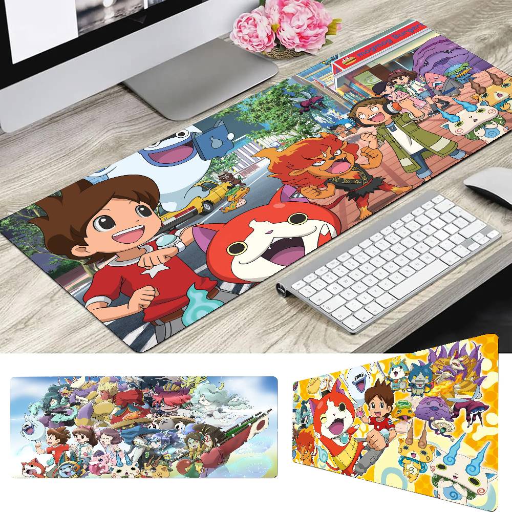 Игровой коврик для мыши Y-Yo-kai Watch, противоскользящий, подходит для офисных компьютеров, ноутбуков, игровых столов для киберспорта, XXL для клавиатуры