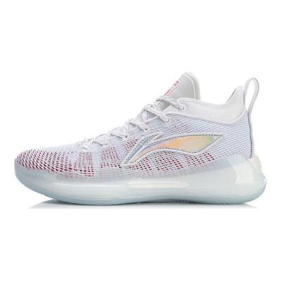 Баскетбольные кроссовки Li Ning Yu Shuai 13 Mid мужские кроссовки белые красные ABAQ013-81