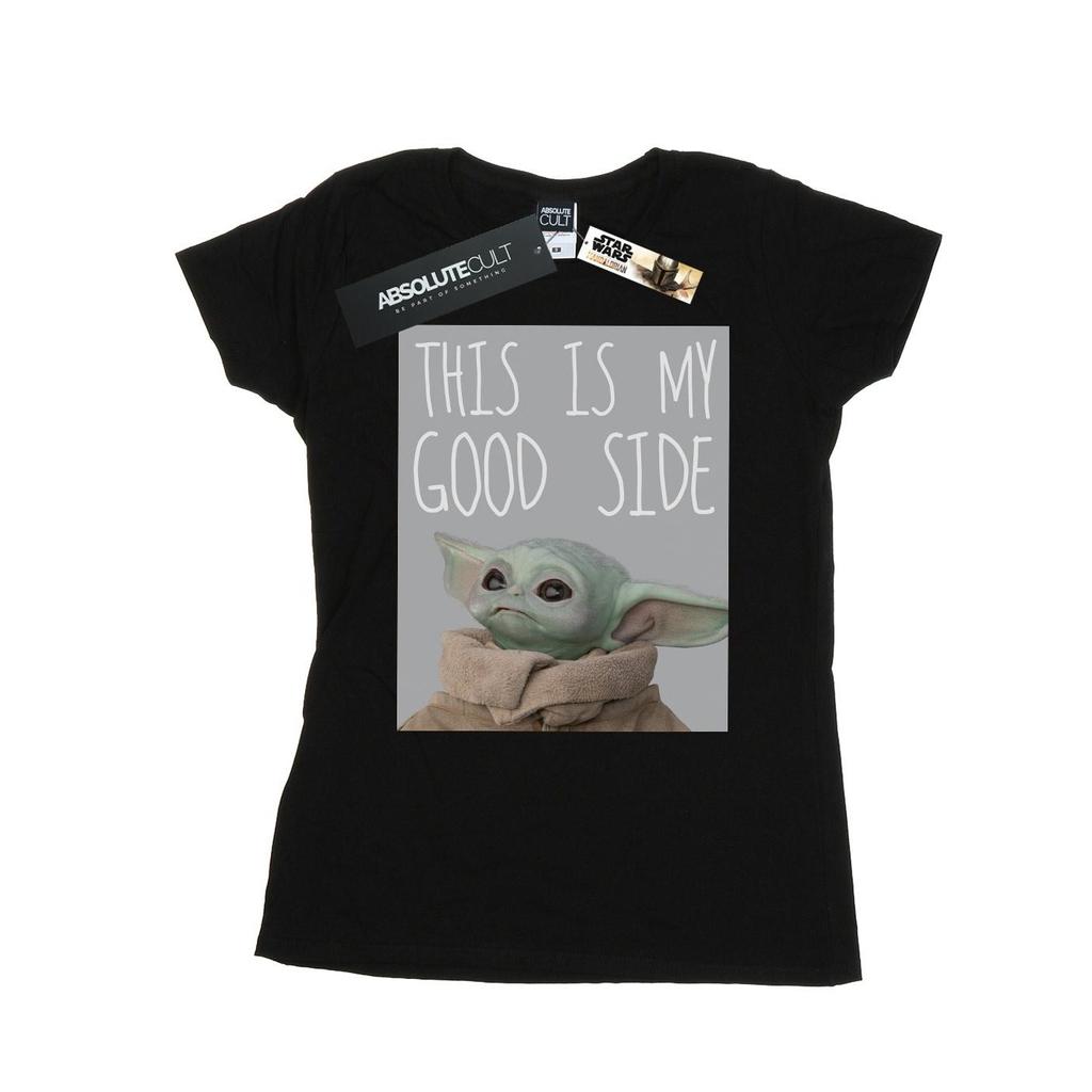 Star Wars Womens/Ladies The Mandalorian The Child Good Side Cotton T-Shirt