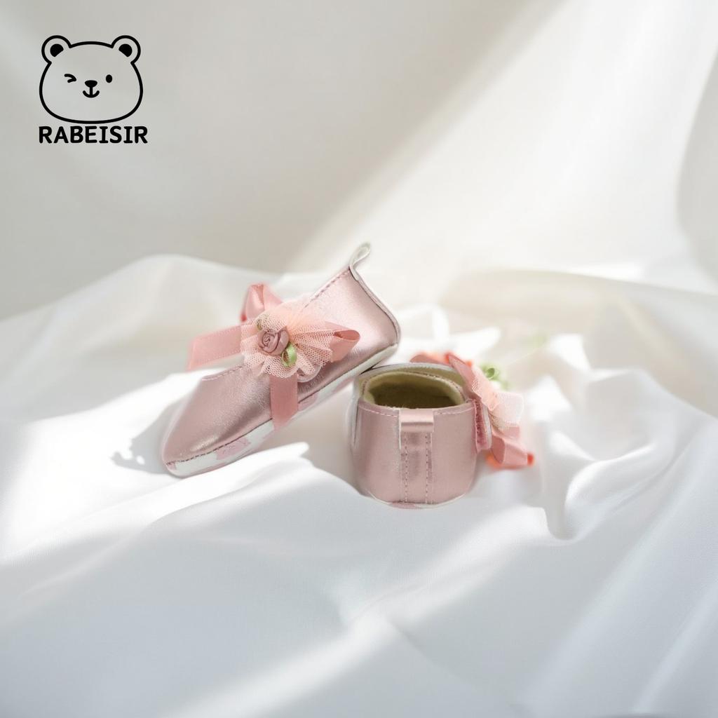Baby girl princess shoes 0-18 months baby walking shoes soft sole fashionable versatile single shoe