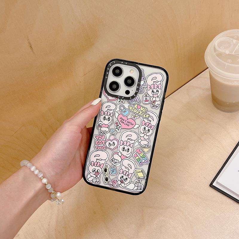 Магнитный чехол Pink Inspirational Rabbit для iPhone 16 Pro Max — модный чехол против падения