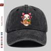 pc Cute Ramen Lover Fashion Cartoon Print Baseball Cap with Axolotl Pattern Print Design Sun Hat Casual Decorative Hat Adjust