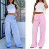 Women's Striped Wide-leg Pants Casual Street INS Fashion Loose High-waisted Pants