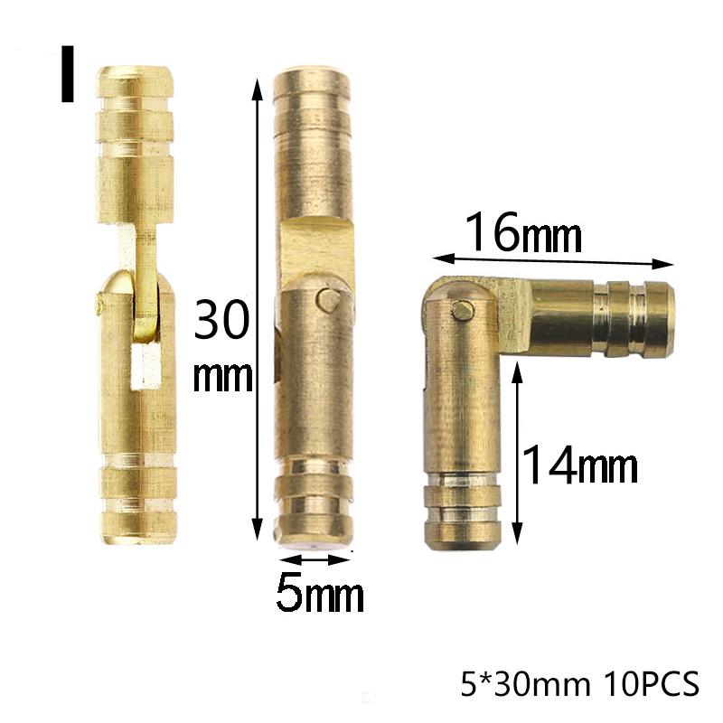 10Pcs 1/2 Inch Hidden Hinges Brass Invisible Wooden Case Hardware Supplies Small Box Barrel Hinge