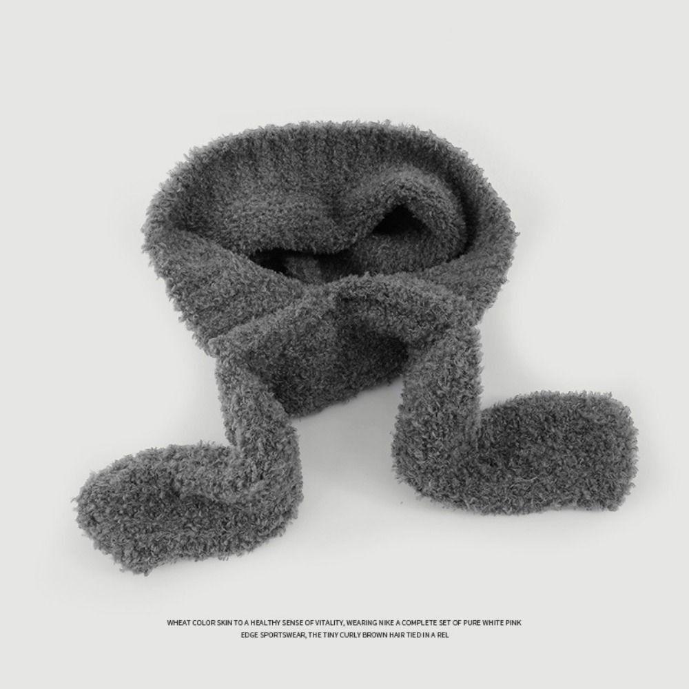 Bear Ear Women Scarf Hat Knitted Knitted Pullover Cap Durable Warm Cap  Outdoor Activities