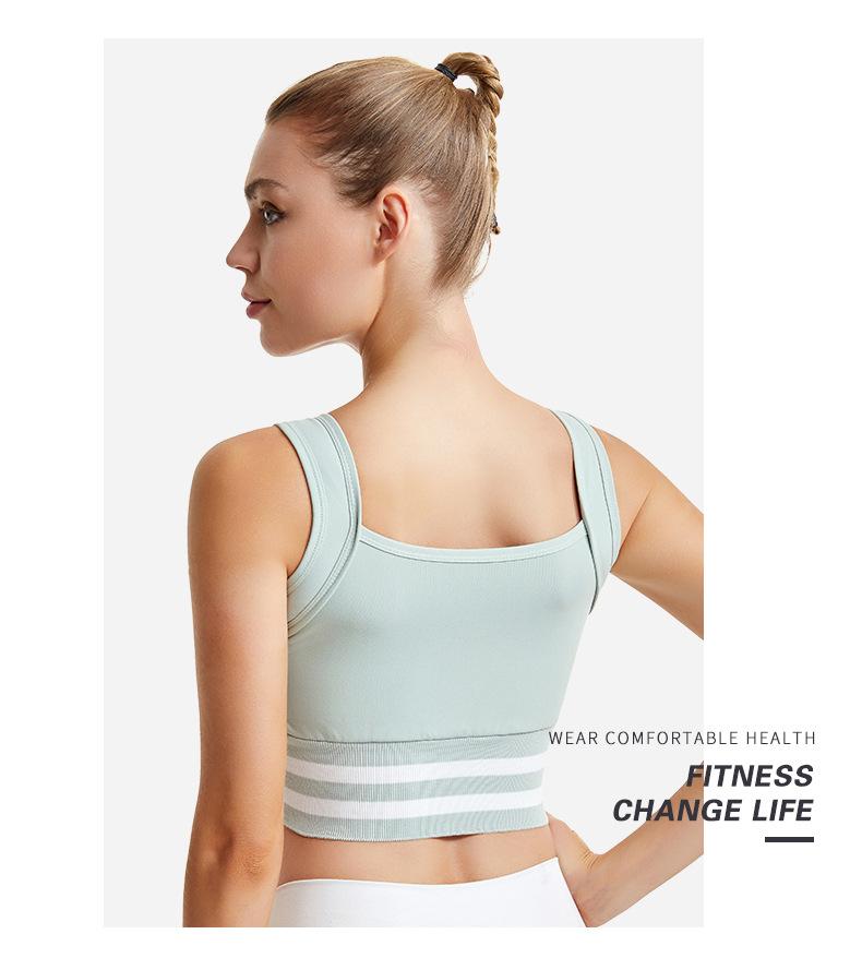 Solid Color Brassiere Sports Underwear Female Running High-intensity Shockproof Front Zipper Bra Without Steel Ring Fitness Yoga Beauty Undershirt