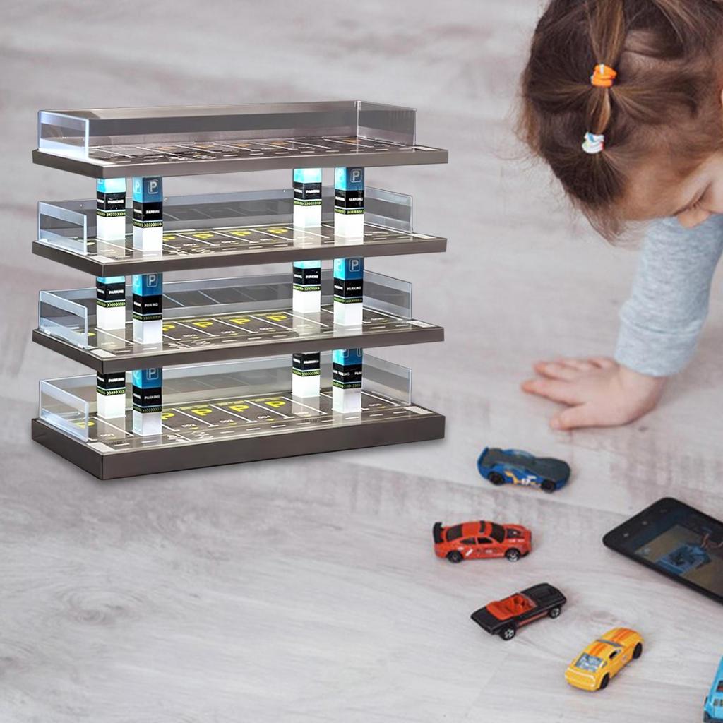 1/64 Diorama Car Display Case Diecast Garage Mini Model Cars Storage Box Container Alloy