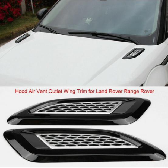 2x Exterior Hood Air Vent Outlet Wing Trim For Land Rover Range Rover 2013-2018