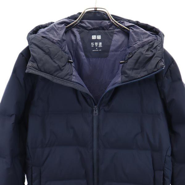 Uniqlo Бесшовная пуховая парка M Темно-синяя Куртка Мужская Б/у