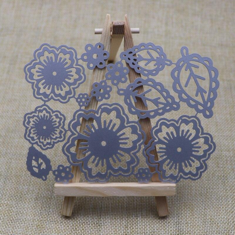 Набор из листьев цветов, штампы для резки металла, штампы для подсолнухов для самостоятельного изготовления открыток, скрапбукинга, тиснение