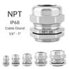 Кабельный ввод, Кабельный ввод NPT из нержавеющей стали, Водонепроницаемые кабельные вводы, устойчивые к давлению, Регулируемые соединители для снятия натяжения морского класса