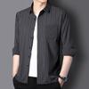 Мужская осенняя новая мужская рубашка с длинным рукавом, повседневная свободная хлопковая рубашка с карманами и лацканами, мужская рубашка