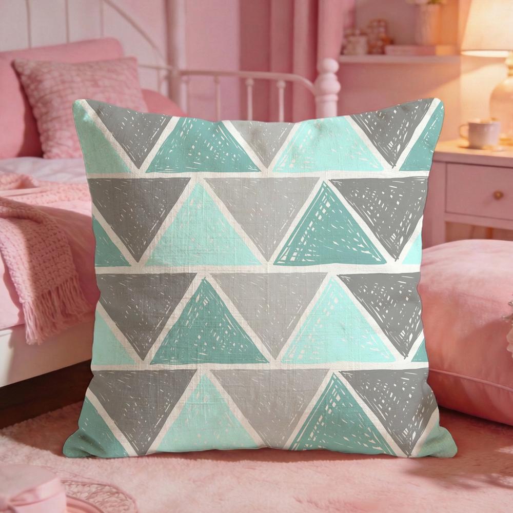 DecorTriangleS Cushion Cover Premium Comfort Reversible Pillow Cove Two in One Design for Any Room Car Interior