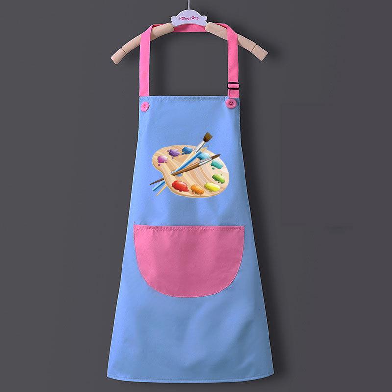 Waterproof Children's Art Apron with Sleeves - Ideal for Painting and Mealtime.