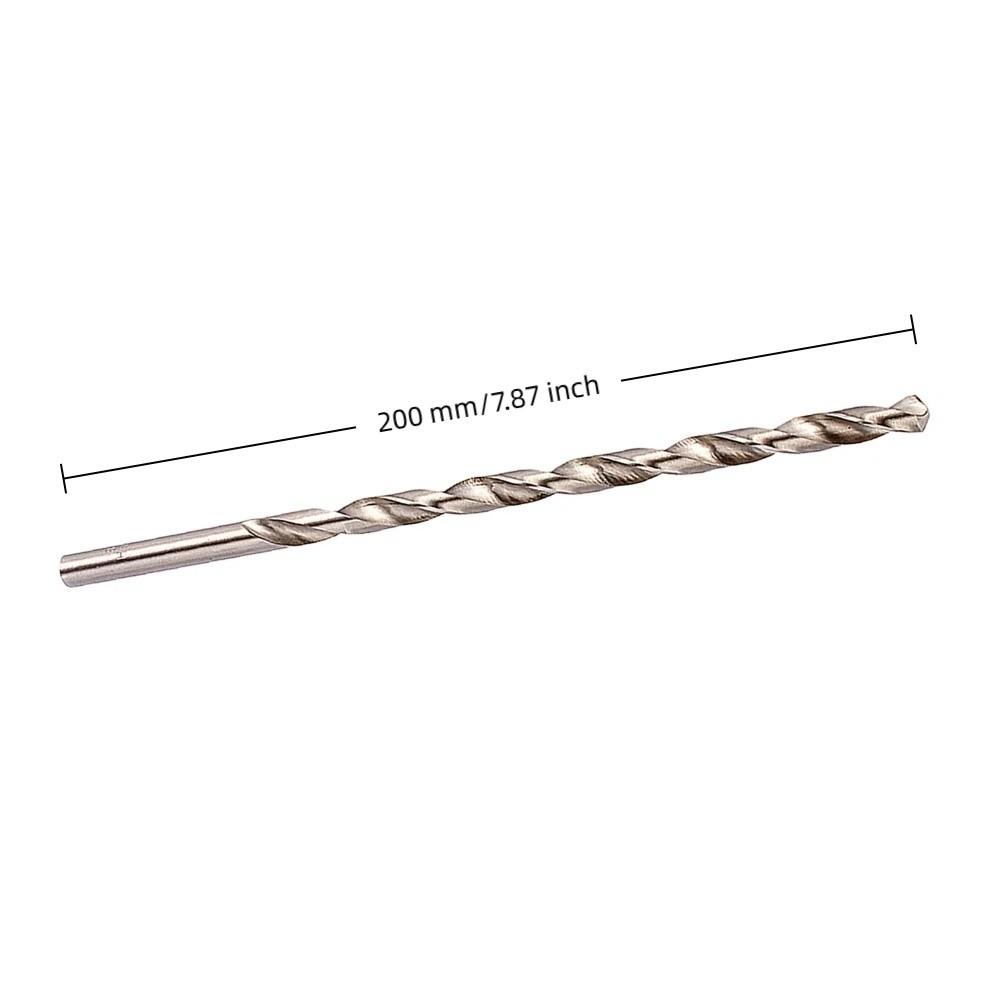 200mm Length Straight Shank Auger Drill 8mm Dia Fully Ground Drilling Tools Plastic Drilling