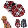 Cute Pet Dog Puppy Plaid Shirt Coat Clothes T-Shirt Top Apparel