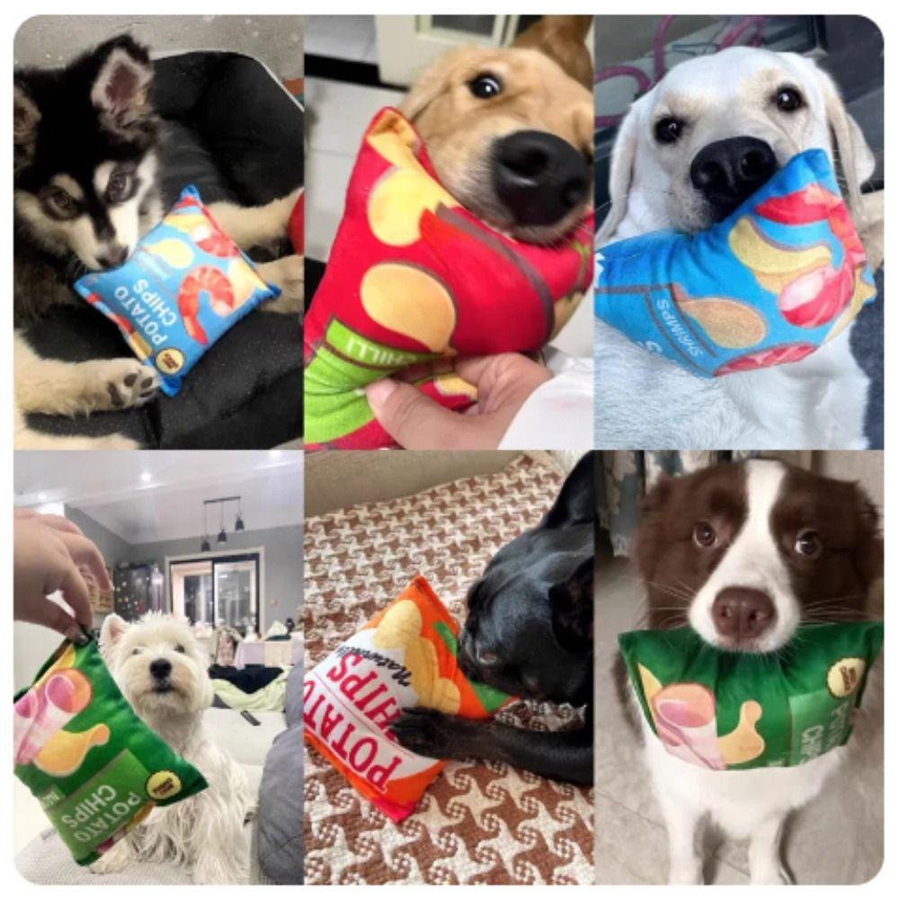 Устойчивая к укусам игрушка для домашних животных, пищащая игрушка для жевания, забавная имитация, плюшевая игрушка, товары для домашних животных для маленьких и средних размеров