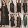 2025 European & American Cotton Embroidered Beach Cover-up Robe Style Dress