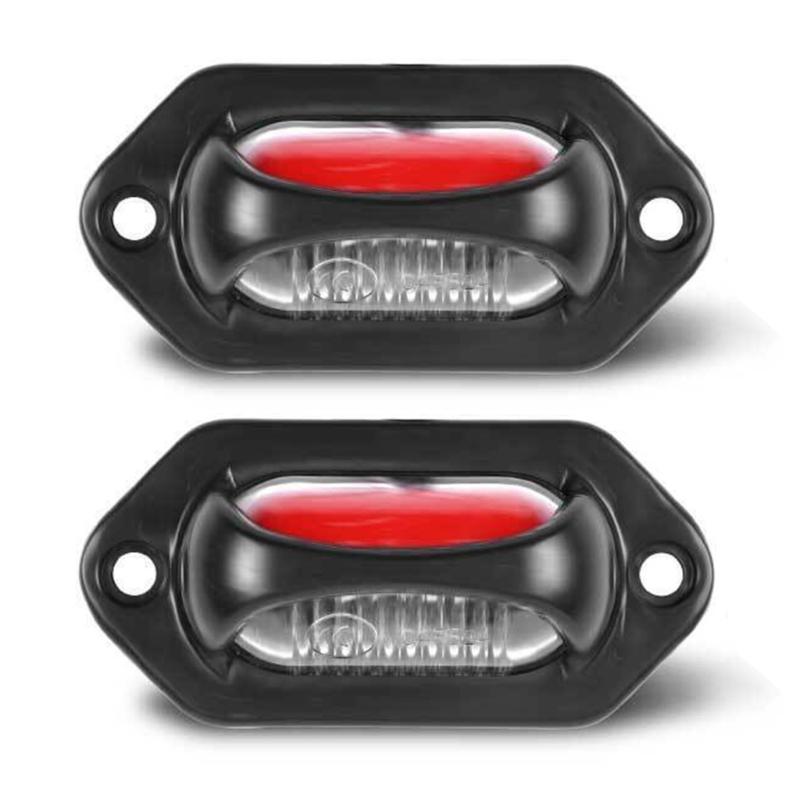 2 шт., светильник для номерного знака автомобиля, универсальный, 8 светодиодов, 12 В, 24 В, номерной знак для грузовика, прицепа, задний фонарь, номерной фонарь