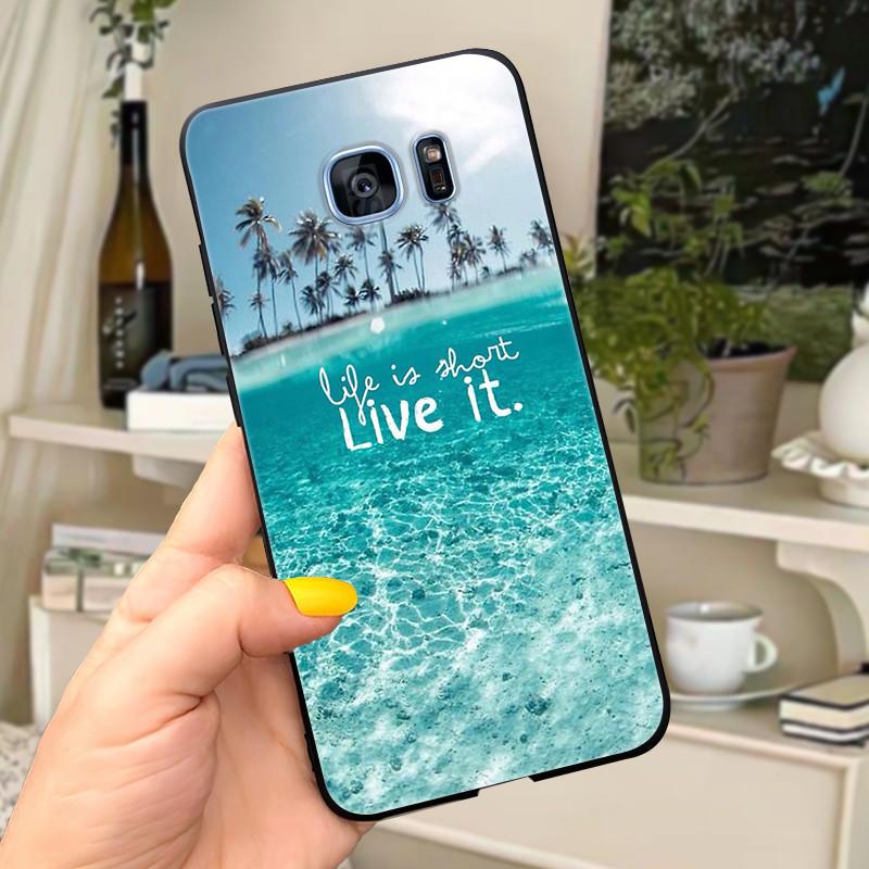 Чехол для Samsung Galaxy S7 edge Чехол-обложка Милые буквы Мягкий силикон Чехол для телефона Для Samsung s 7 S7 edge S7edge G930 G935 чехлы