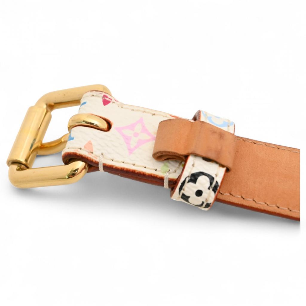 Оригинал LOUIS VUITTON Монограмма Мультиколор Ceinture Carre Ремень lv4417kk Б/у