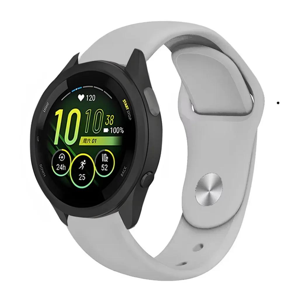 Высококачественный силиконовый ремешок 18/20/22 мм для Garmin Forerunner 55 165 645 965 255/265/245 Music, ремешок для Garmin Venu 3S