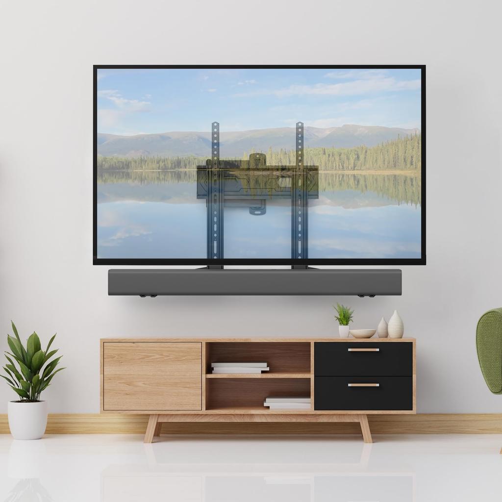USX MOUNT Soundbar Mounting Universal Soundbar Mounting Weight Compatible with Universal Mounts Above or Below a Speaker Universal Mounting Includes