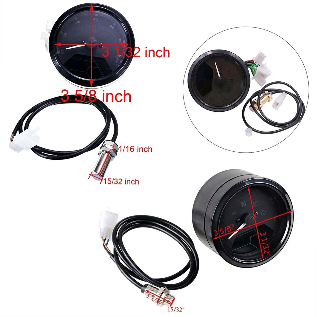 12000 об/мин, 6 передач, универсальный мотоцикл, ЖК-цифровой спидометр, одометр 199 км/ч