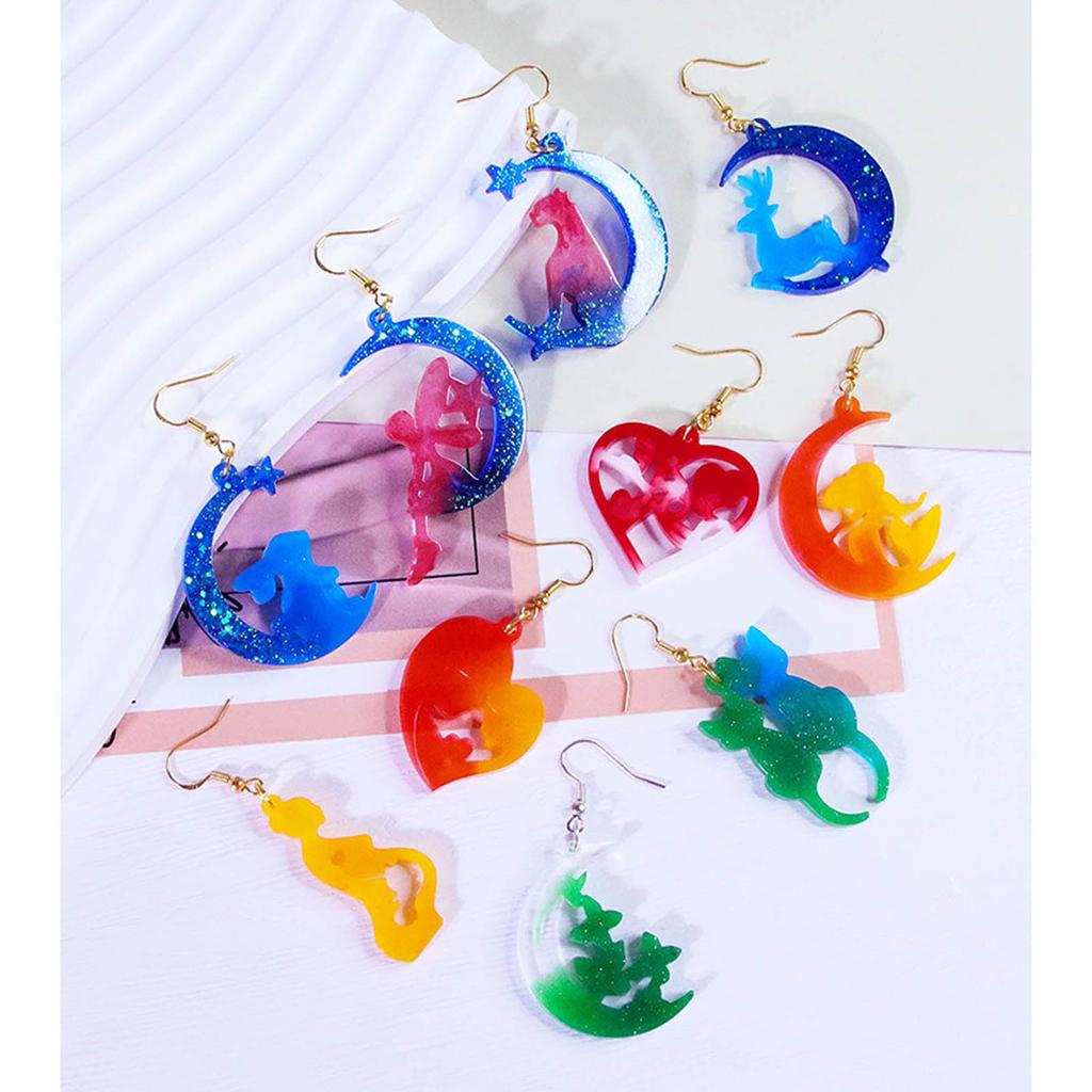 Силиконовая форма для серег, форма для эпоксидной смолы, инструменты для литья ювелирных изделий, формы для ушных украшений для DIY серег-подвесок