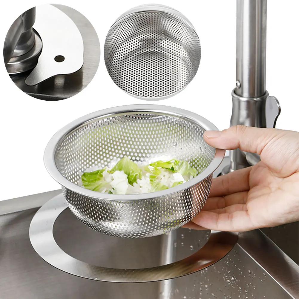 1/2 PCS Stainless Steel Sink Garbage Filter Colander Drain Basket Drain Rack for Filter Kitchen Waste & Wash Vegetables Fruits