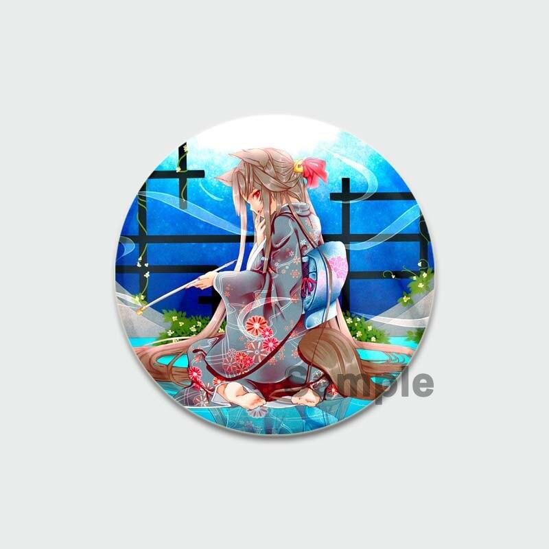 58 мм милая брошь для девочек в стиле аниме 58 мм круглая булавка косплей мультяшные значки для одежды украшение на рюкзак модные ювелирные аксессуары подарки