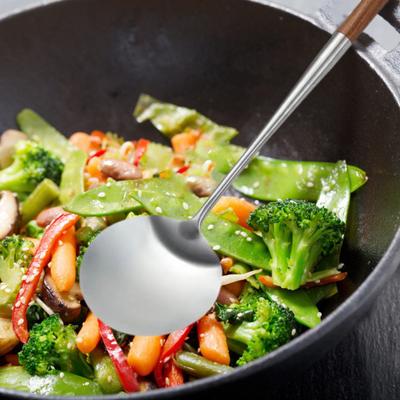 Кулинарная лопатка антипригарная из нержавеющей стали кухонная лопатка с термостойкой ручкой