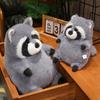 Raccoon Stuffed Animal Plushie, Cute Raccoon Plush Pillow, Raccoon Cuddly Body Pillow Hug Sleeping,Fluffy Animal Toys Bed Decor Toy Doll