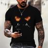 New Street Parody Clothing 3D Printed Devil Pattern Casual Short Sleeved Custom Summer Men's Clothing Loose T-shirt Top