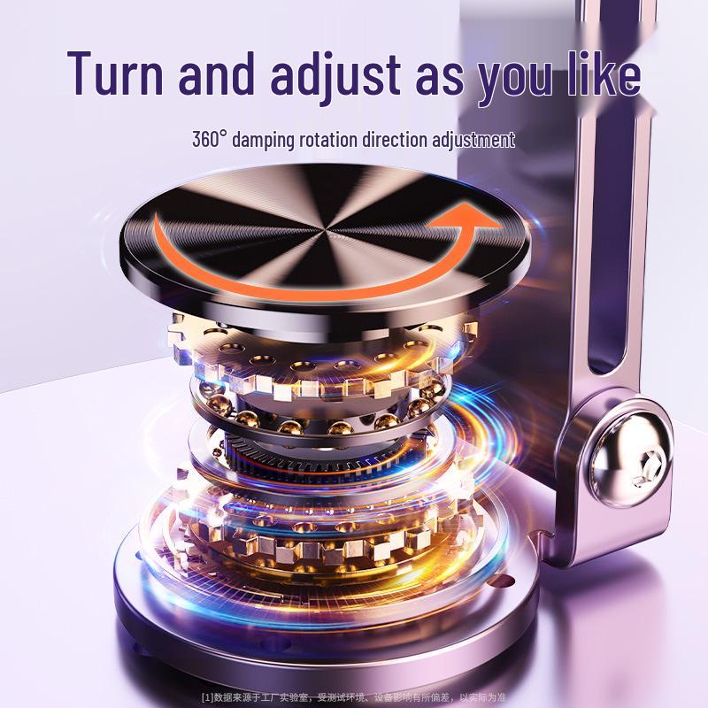 Aluminum Alloy Rotating Phone & Tablet Stand - Multifunctional, Foldable, Ideal for Live Streaming & Online Classes
