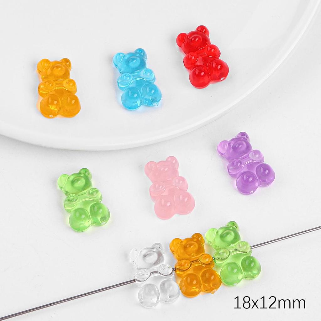 10-20 шт. акриловые бусины в виде медведя для DIY ожерелье, браслет, серьги, изготовление ювелирных изделий, аксессуары для рукоделия