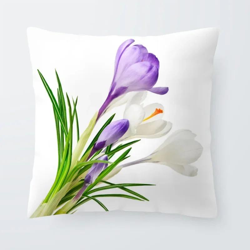 Простая цветочная декоративная наволочка для гостиной, офиса, украшения для дома, наволочка