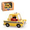 DJECO Безумный Мотор Такси Джо Мини Машинка Такси с Фигуркой Подвеска Транспортное средство Дом Игровой Домик Возраст 3 4 5 6 7 8 Мальчики Малыши Младенец Детский сад Подарок на поступление