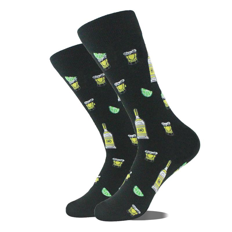 Men Dinosaur Astronaut Planet Crew Socks Harajuku Big Size Sokken Unisex Skateboard Divertidos Happy Design Hip Hop Funny Socks