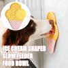 Cute Slow Feeder Dog Bowl Ice Cream Shaped Slow Feeding Dish Pet Slow Licking Mat  Pet Supplies
