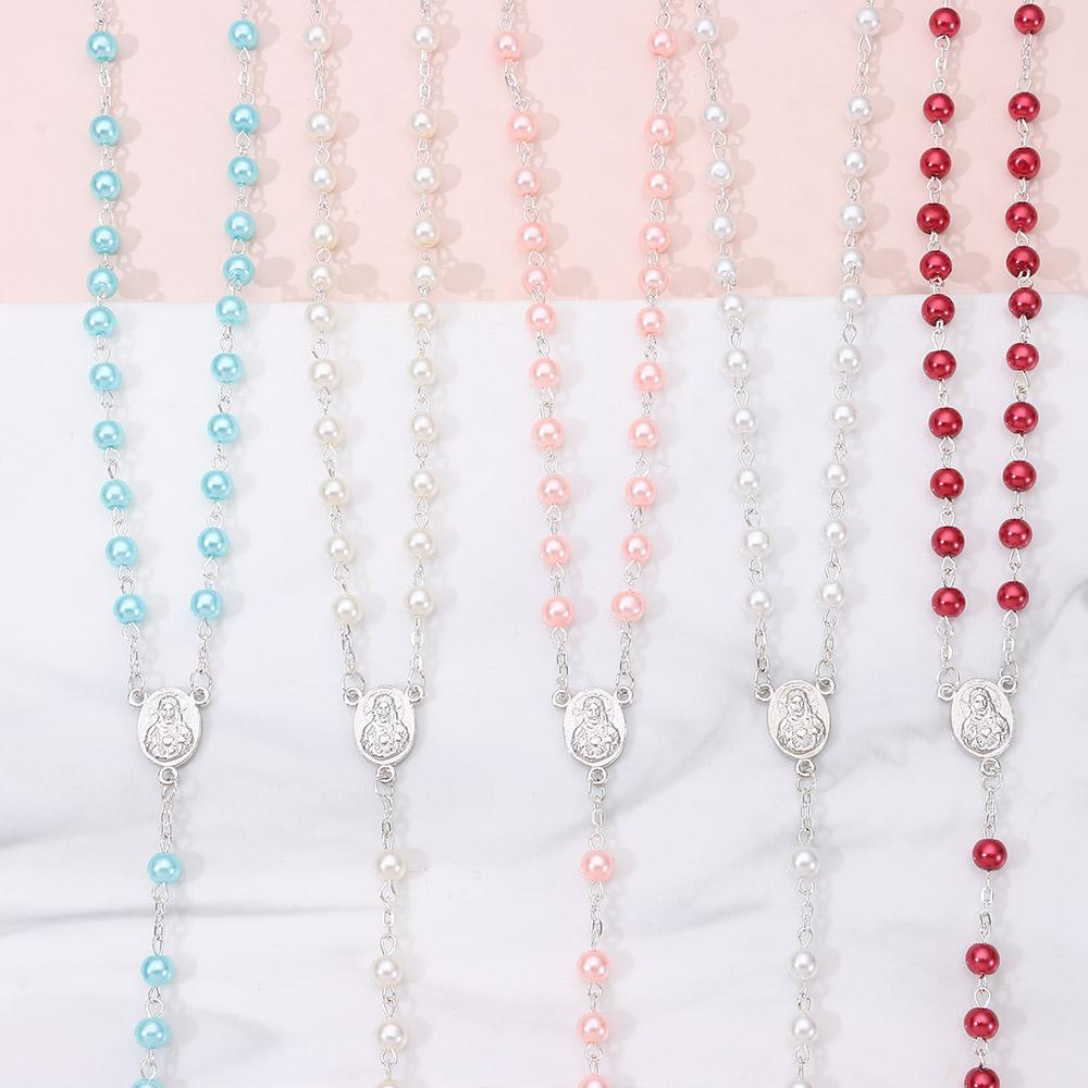 6mm Simple Style Rosary Beads Necklace Rosary Beads Women Necklace  for Teenage Girl