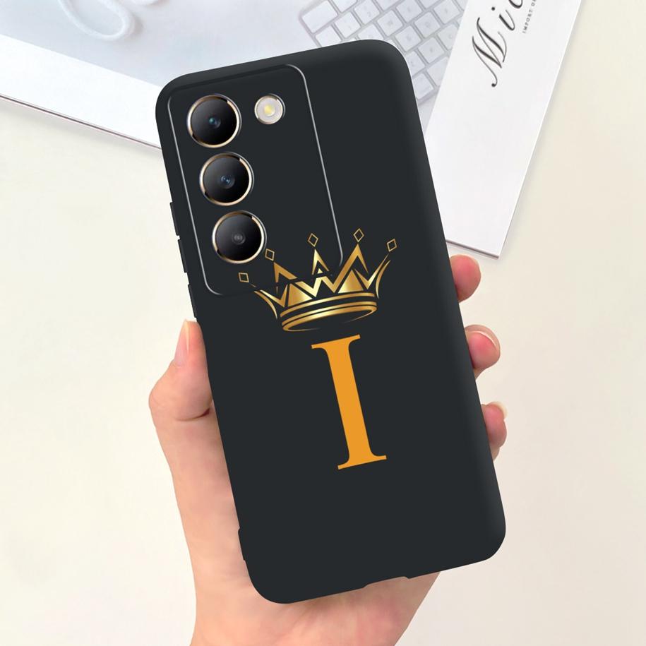 Чехол для Vivo Y100 5G V2327 Модный с буквами от A до Z Мягкие чехлы для телефона Для Vivo Y 100 V30 Lite 5G V40 SE Чехол Vivo T3 5G V2334 Fundas